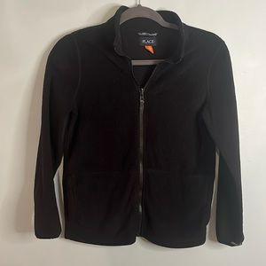 Children’s Place Black Fleece Zip 10/12
